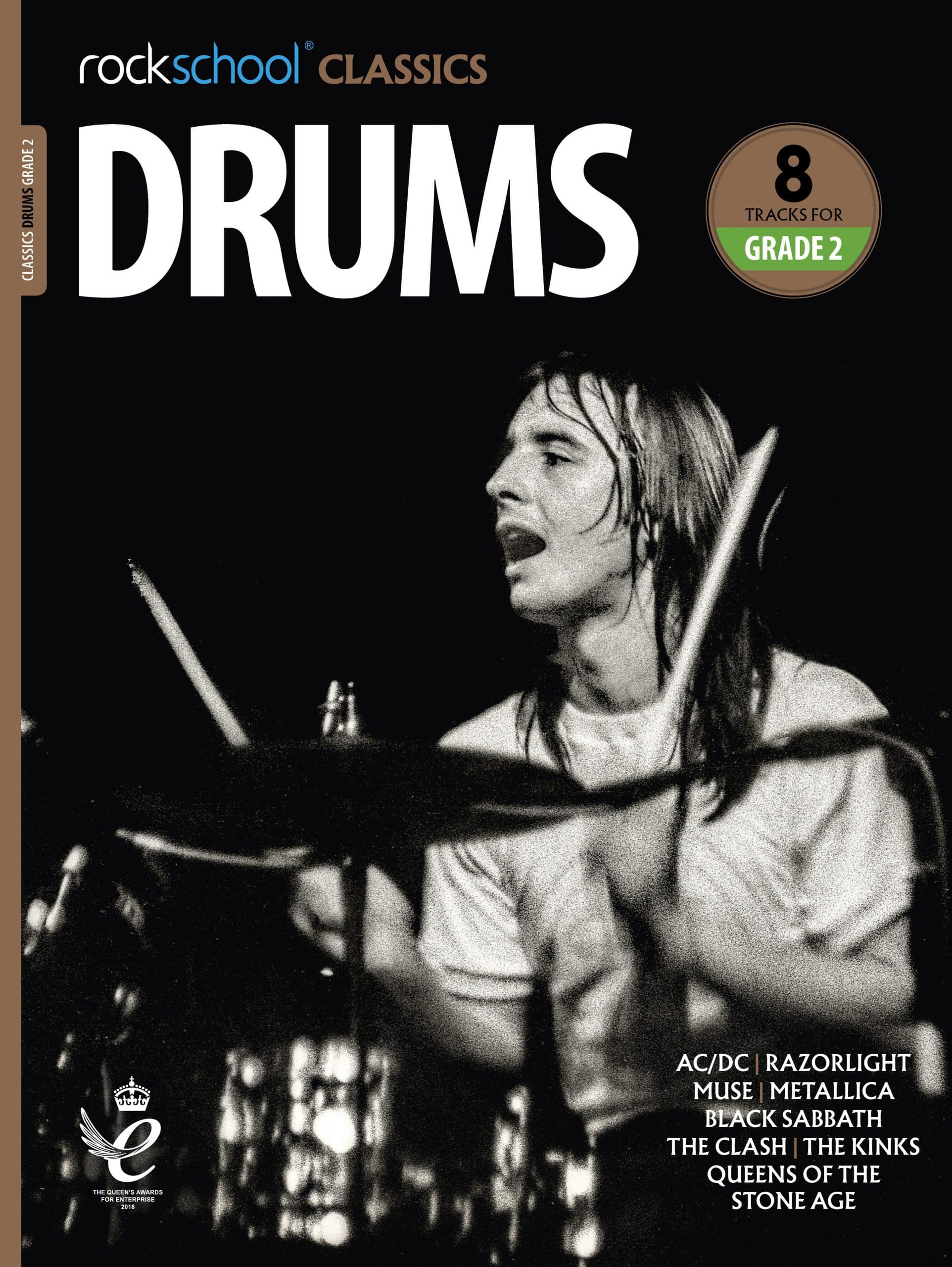 RSK200076_Classics_Drums_2018_G2-DIGI_COVER_front Rockschool Classics Drums Grade 2 (2018) - Image 1