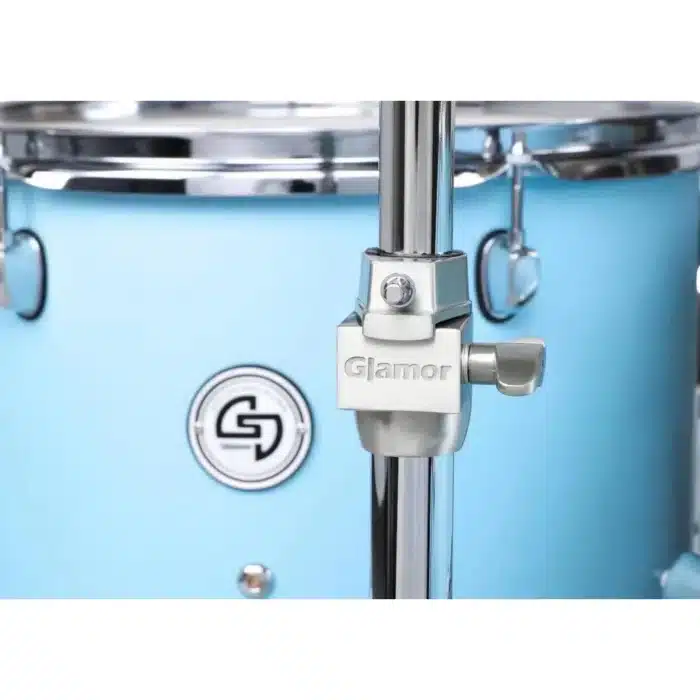 Glamor K1 Knight Series 5-piece Acoustic Drum Set - Lake Blue - Image 3