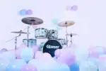 Glamor K1 Knight Series 5-piece Acoustic Drum Set - Lake Blue - Image 6